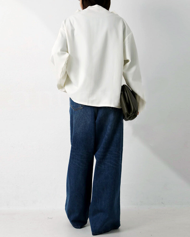 Luźna bluzka z długimi rękawami