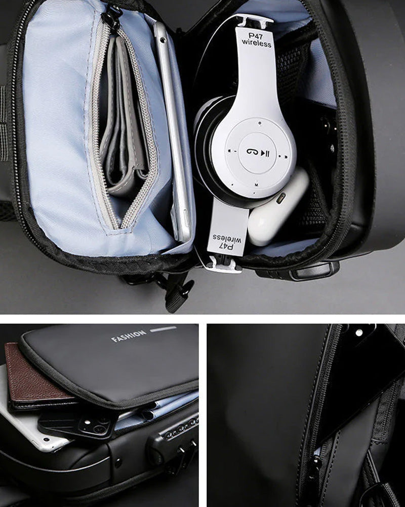 Hasło do torby piersiowej zabezpieczającej przed kradzieżą