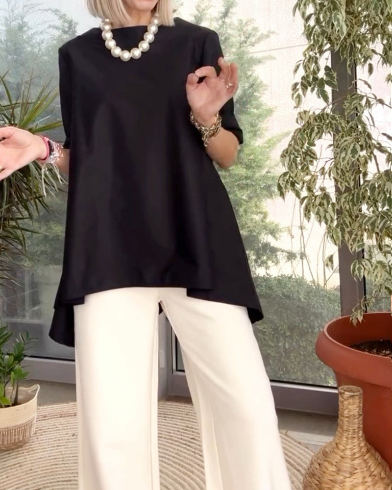 Jednokolorowe bluzki i odzież dojazdowa