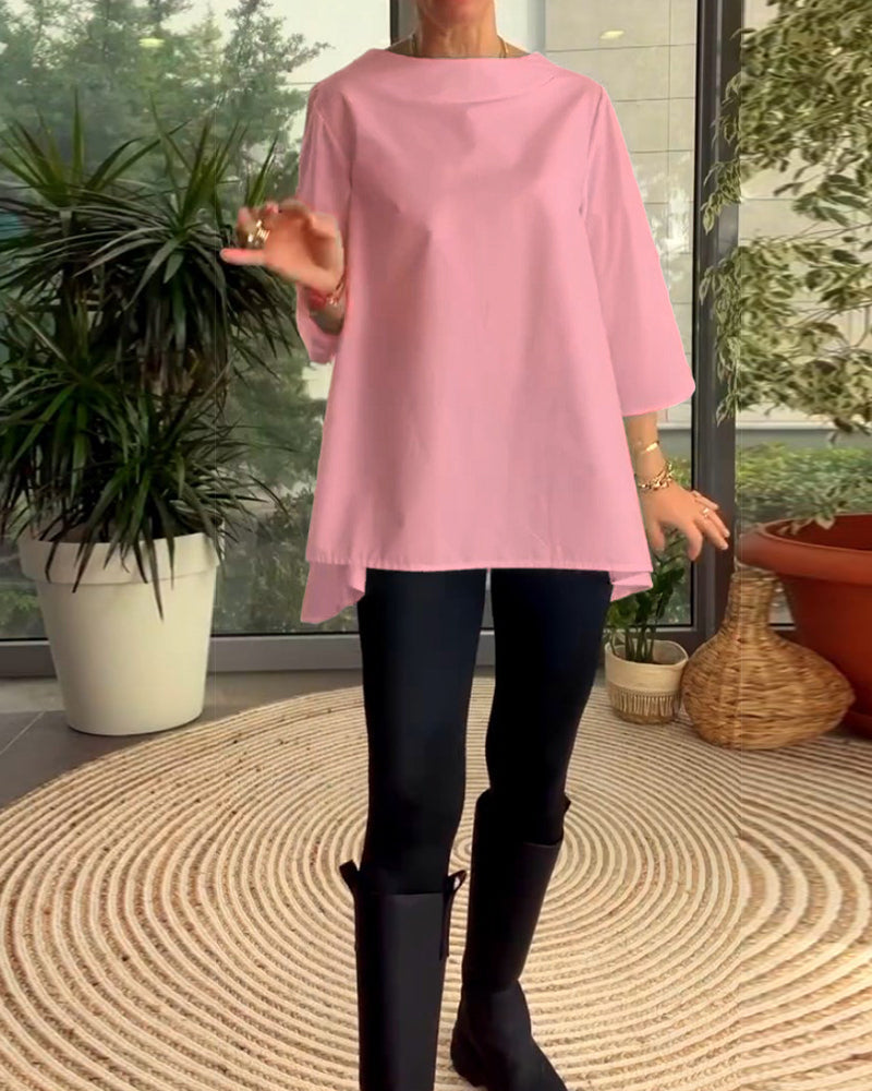 Jednokolorowe bluzki i odzież dojazdowa