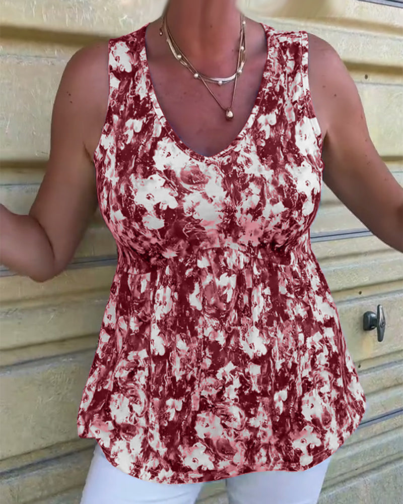 Seksowny, bezrękawnik z nadrukiem