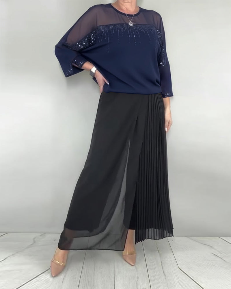 Bluzka z gazy rozcięta luźno