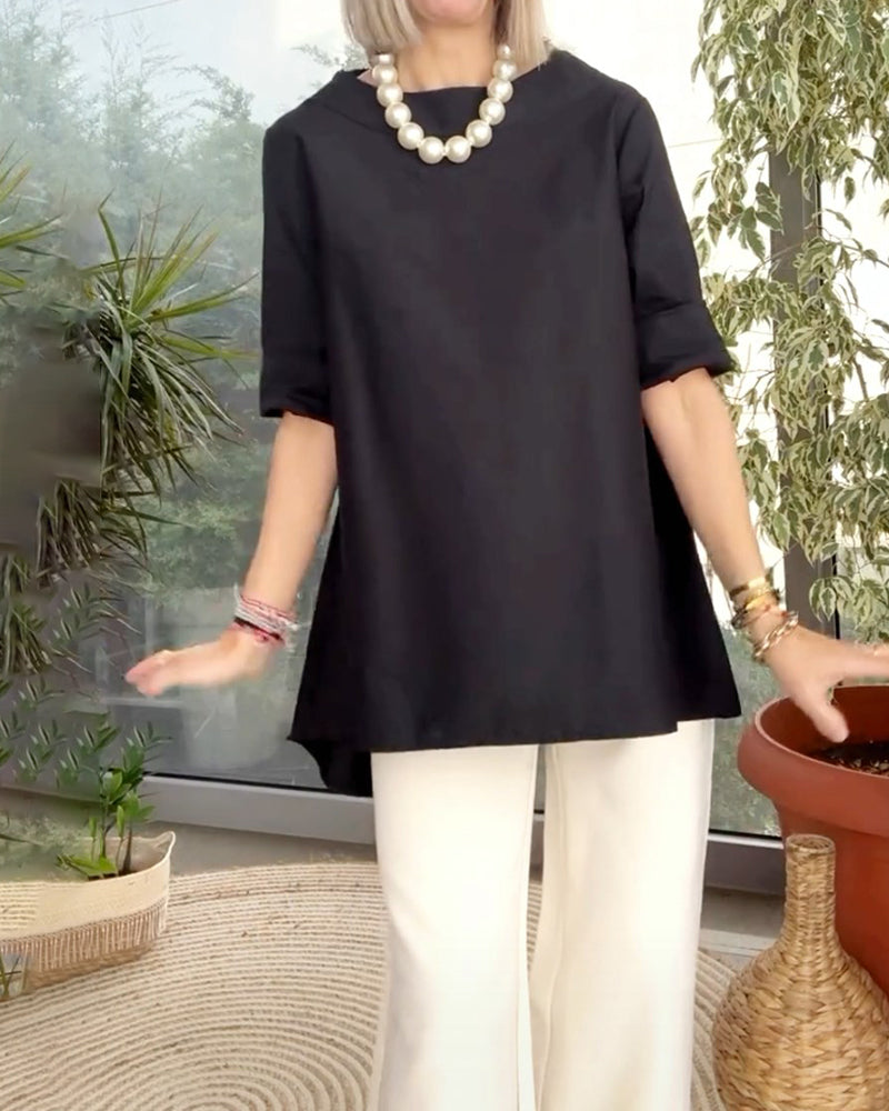 Jednokolorowe bluzki i odzież dojazdowa