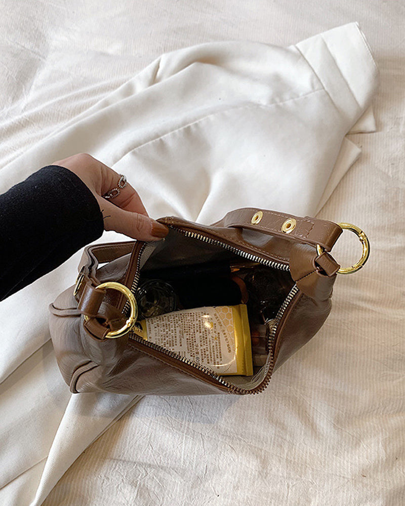 Torba ze skóry woskowanej pod pachami