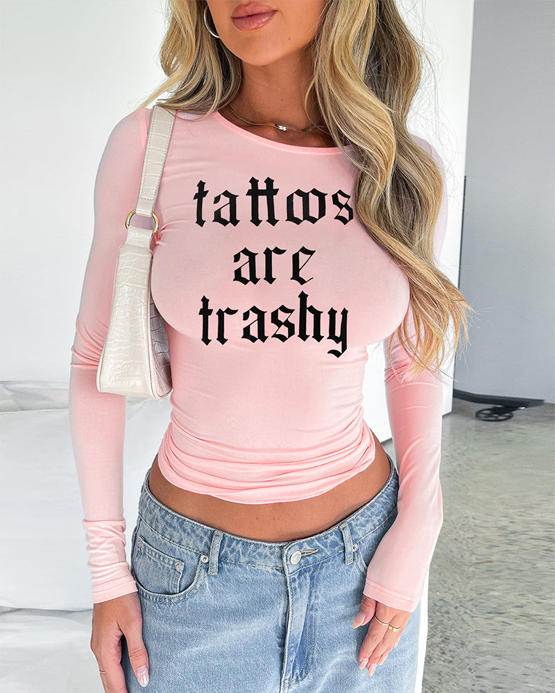 Koszulka z długim rękawem i obcisłym krojem