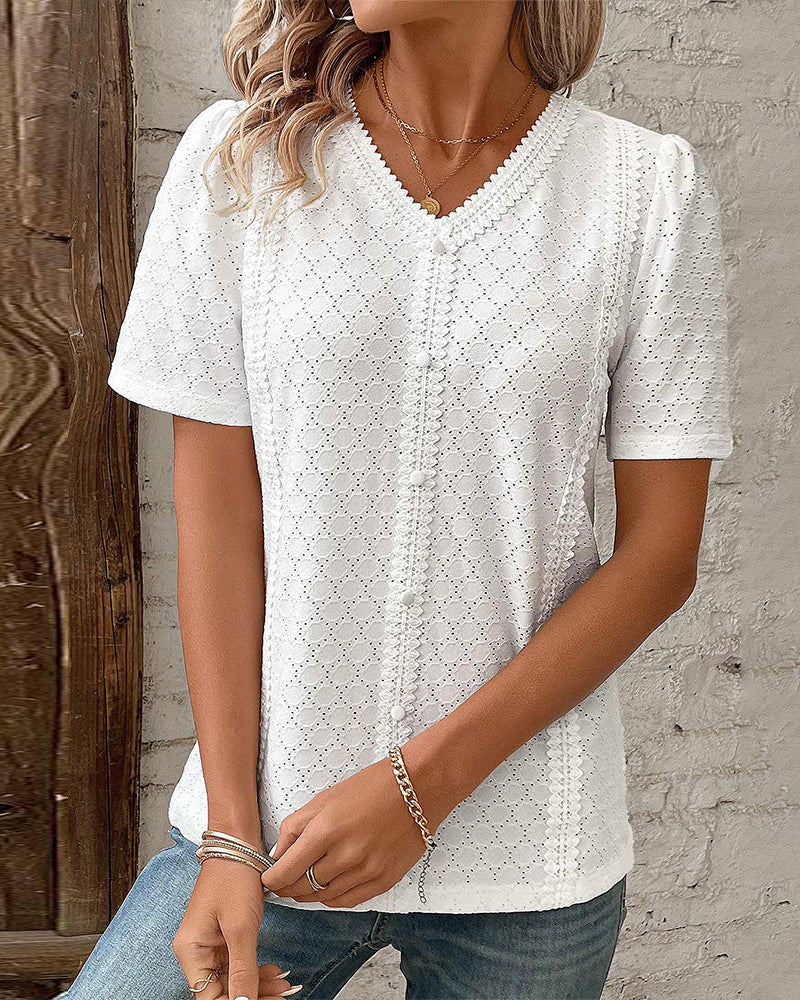 Bluzka z prostymi rękawami