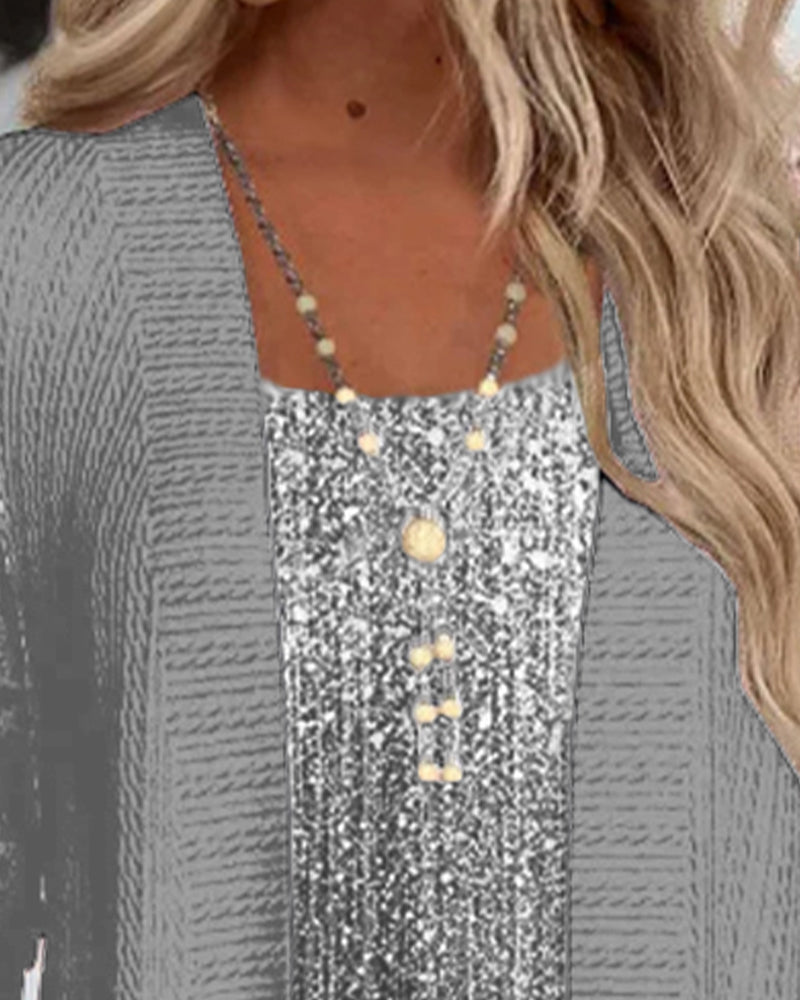 Modny top w imitacji dwuczęściowej konstrukcji