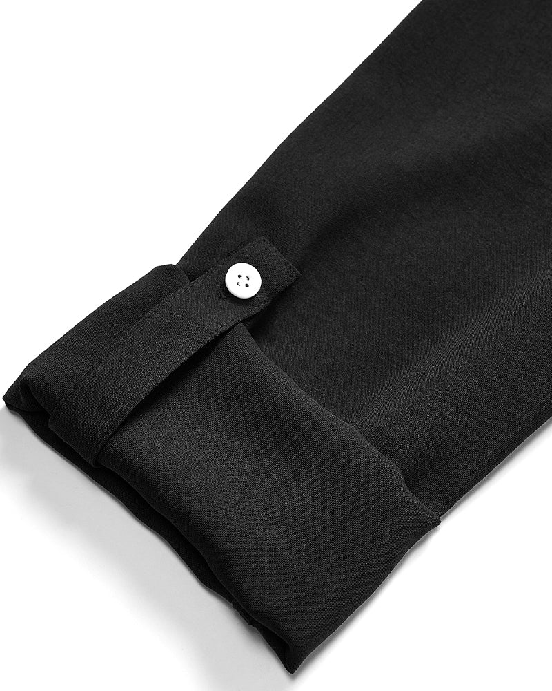 Luźny top z guzikami i cekinami