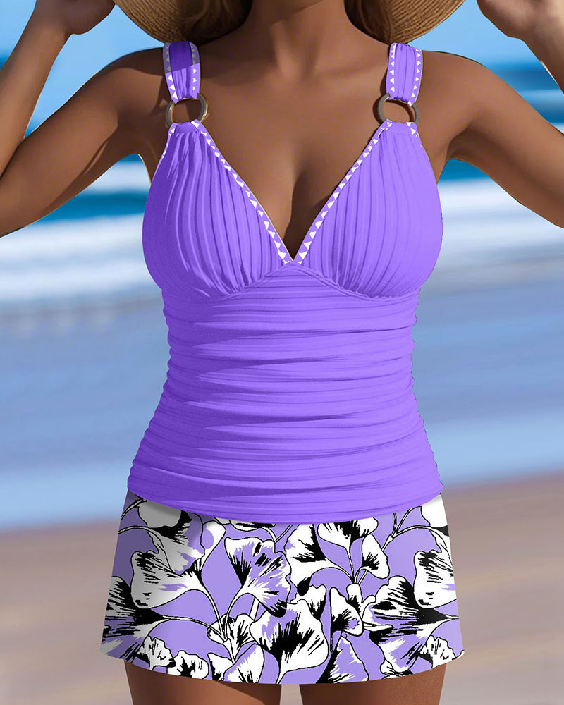 Spódnica w paski do stroju kąpielowego