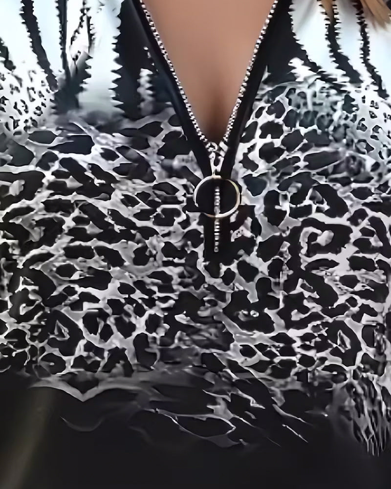 Zamek błyskawiczny w panterkę i zebrę