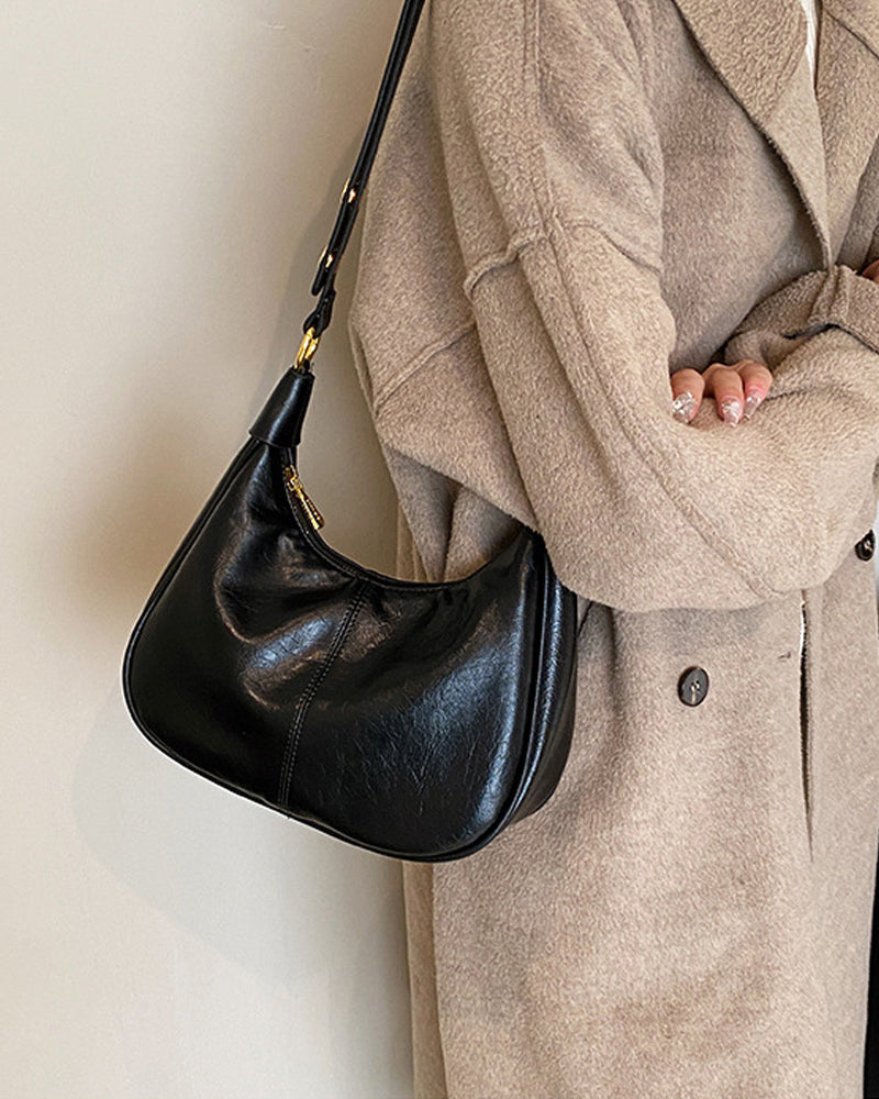 Torba ze skóry woskowanej pod pachami