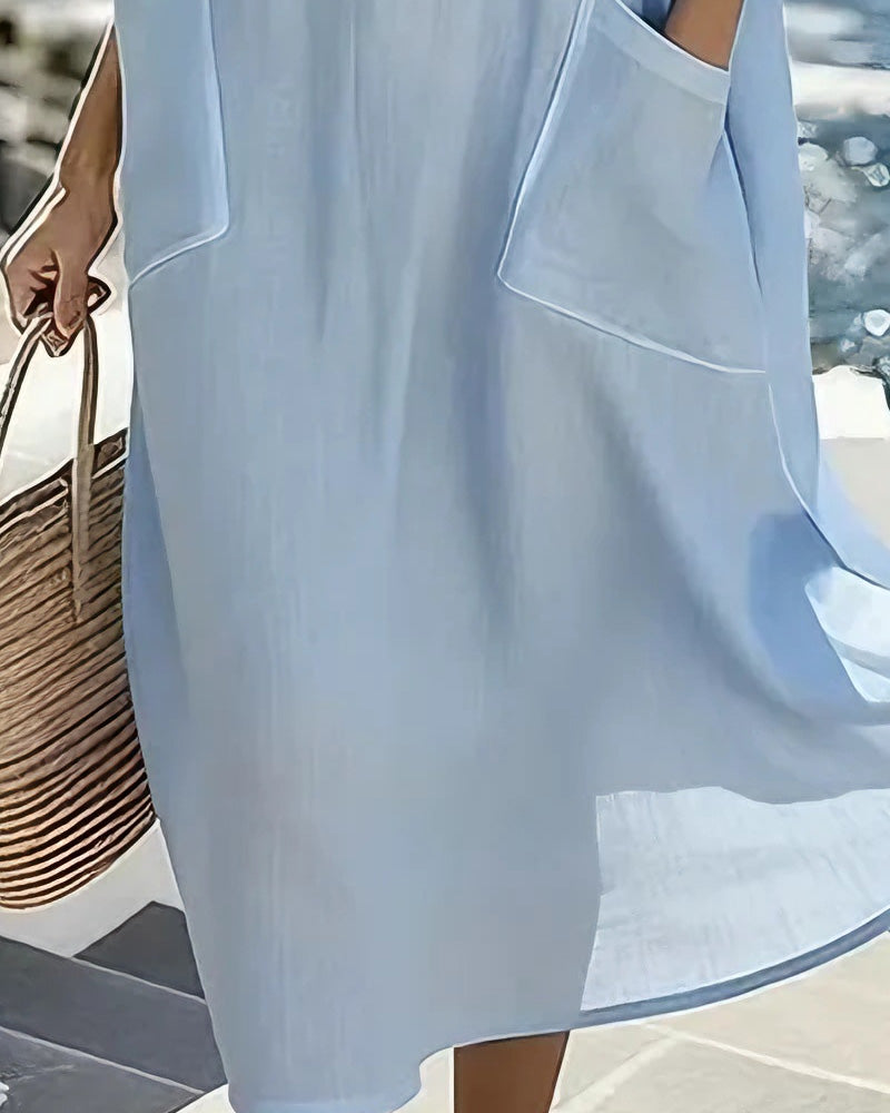 Sukienka modna, drapowana, szeroka