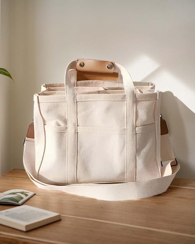 Duża torba płócienna z podwójnymi uchwytami