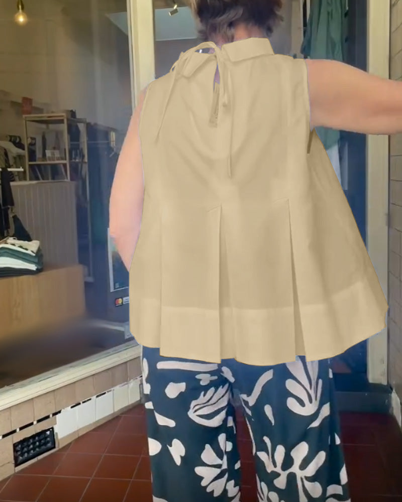 Bluzka bez rękawów prosta prosta