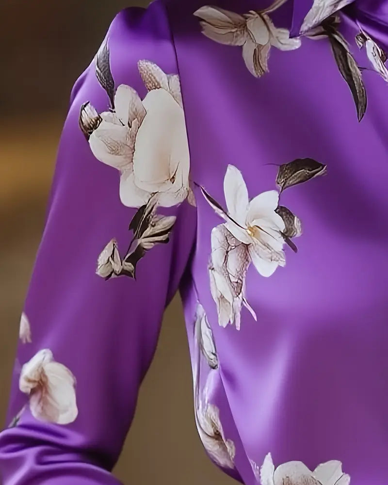 Koszula w stylu retro z kwiatowym nadrukiem