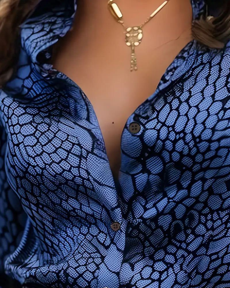 Skjorte Fashionabel Dyretryk