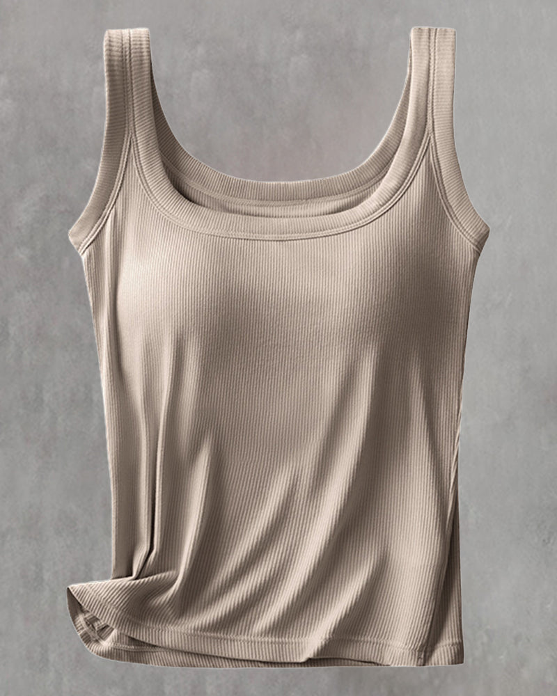 Gładki top z wbudowanym biustonoszem