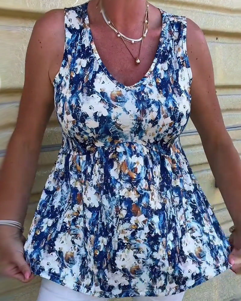 Seksowny, bezrękawnik z nadrukiem