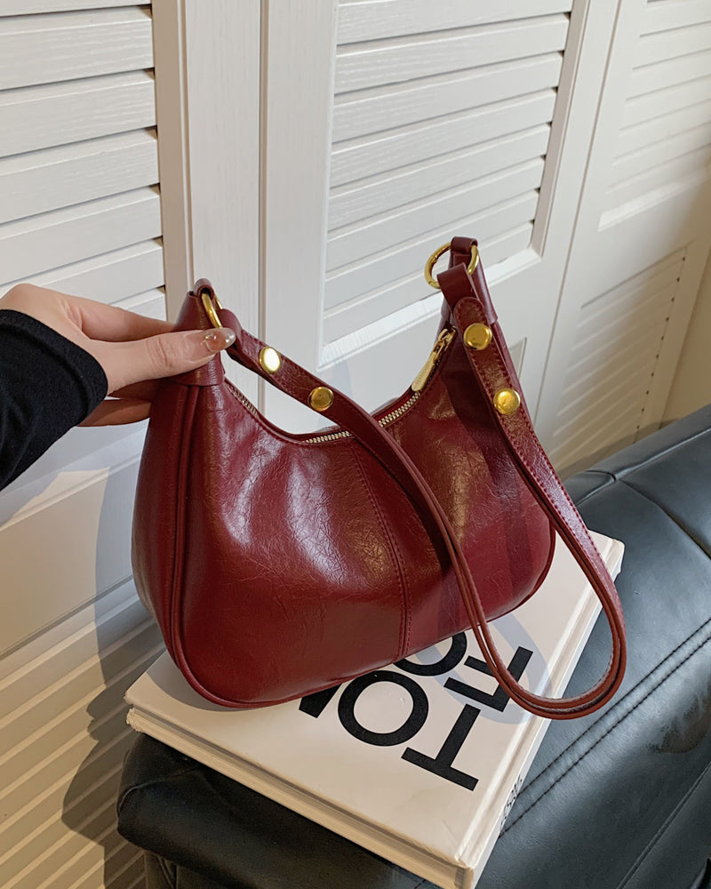 Torba ze skóry woskowanej pod pachami