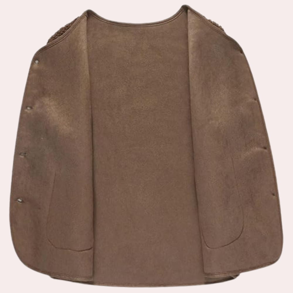 Kamizelka Sherpa - modna kamizelka zapinana na guziki dla kobiet