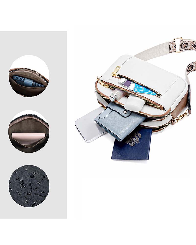 Wielofunkcyjna torba na ramię z zamkiem błyskawicznym