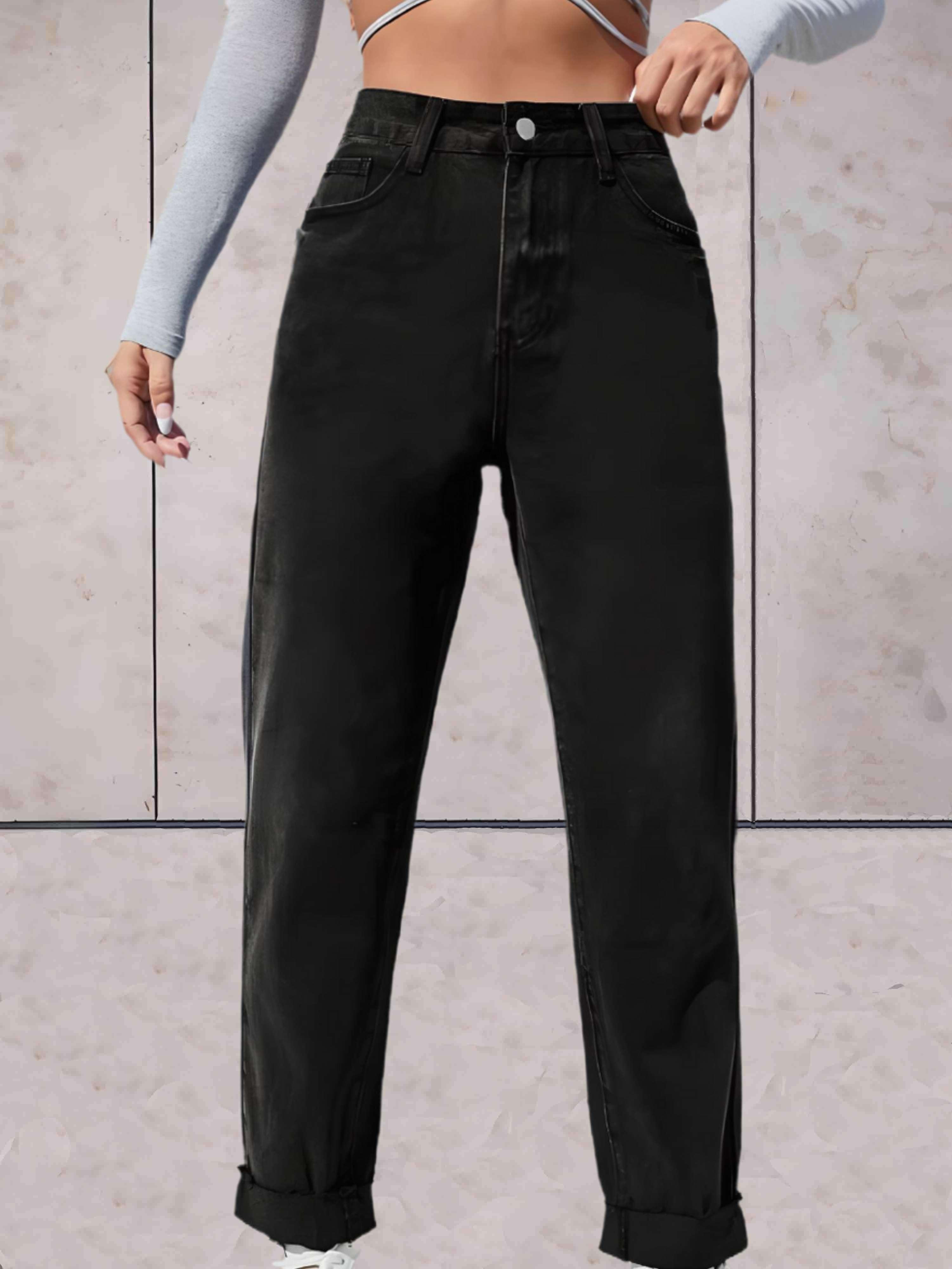 Jeansy z wysokim stanem - stylowy damski jeans o dopasowanym kroju