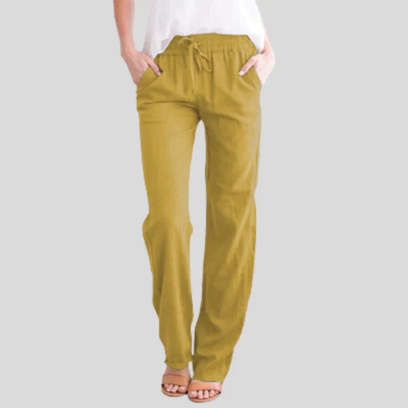 Spodnie damskie z gumką w pasie – stylowe spodnie casualowe na co dzień