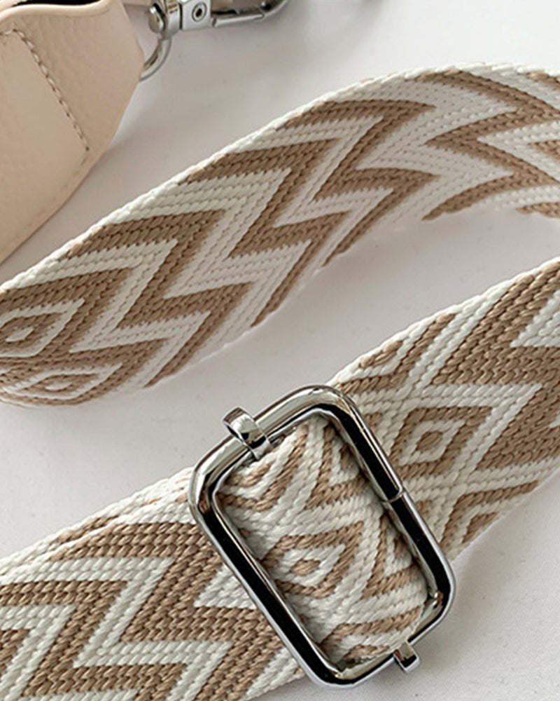 Torba na ramię z zamkiem błyskawicznym i kontrastującymi paskami