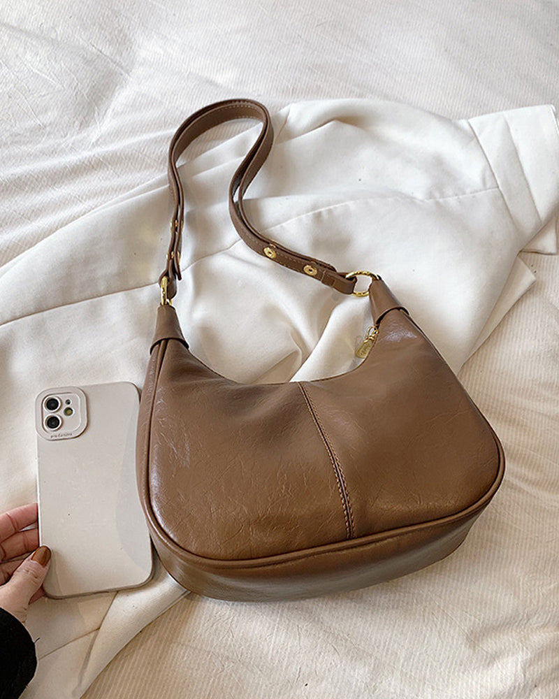 Torba ze skóry woskowanej pod pachami