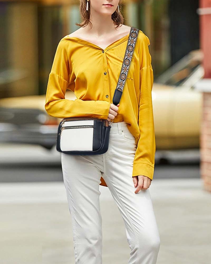 Wielofunkcyjna torba na ramię z zamkiem błyskawicznym