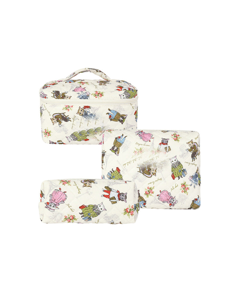 Tredelt cosmetic veskesett