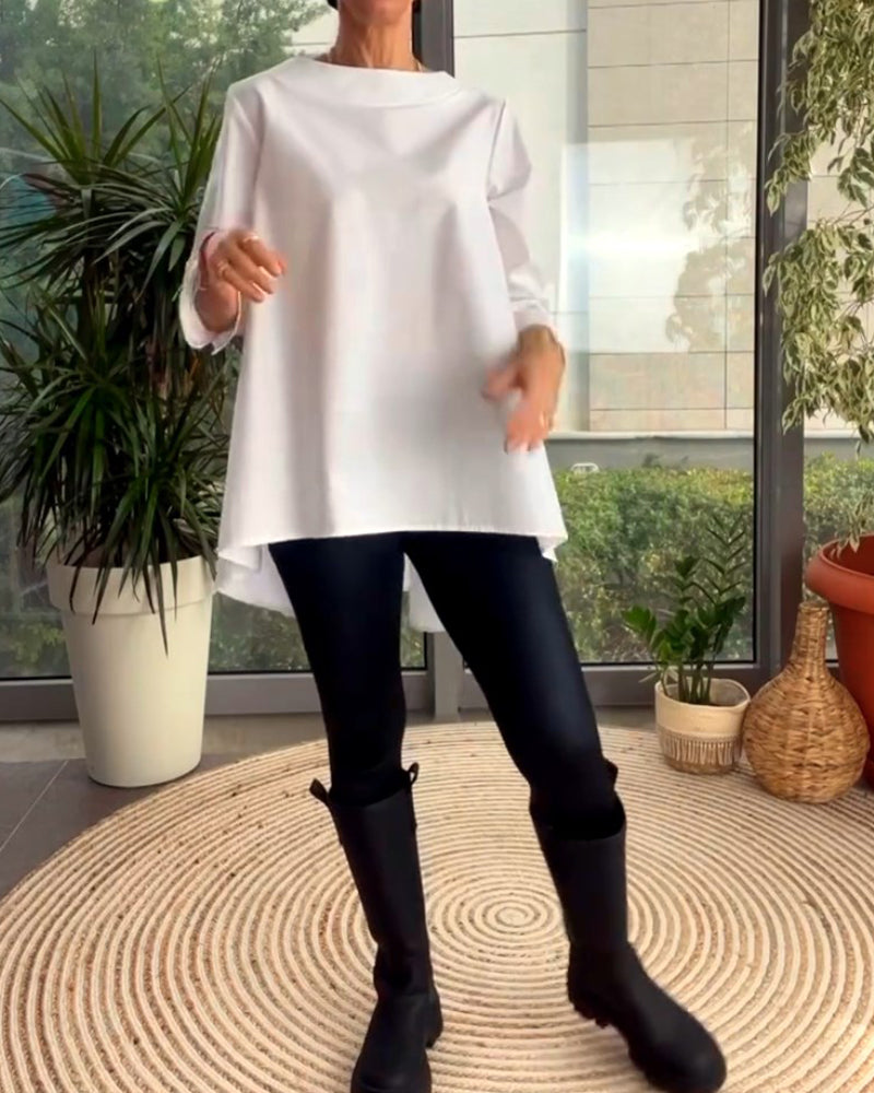 Jednokolorowe bluzki i odzież dojazdowa