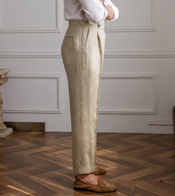 Spodnie lniane Celio