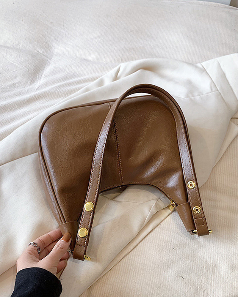 Torba ze skóry woskowanej pod pachami