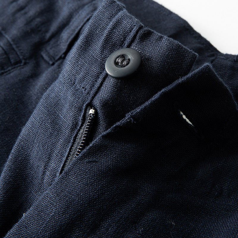 Sorrento - Lniane szorty dopasowane