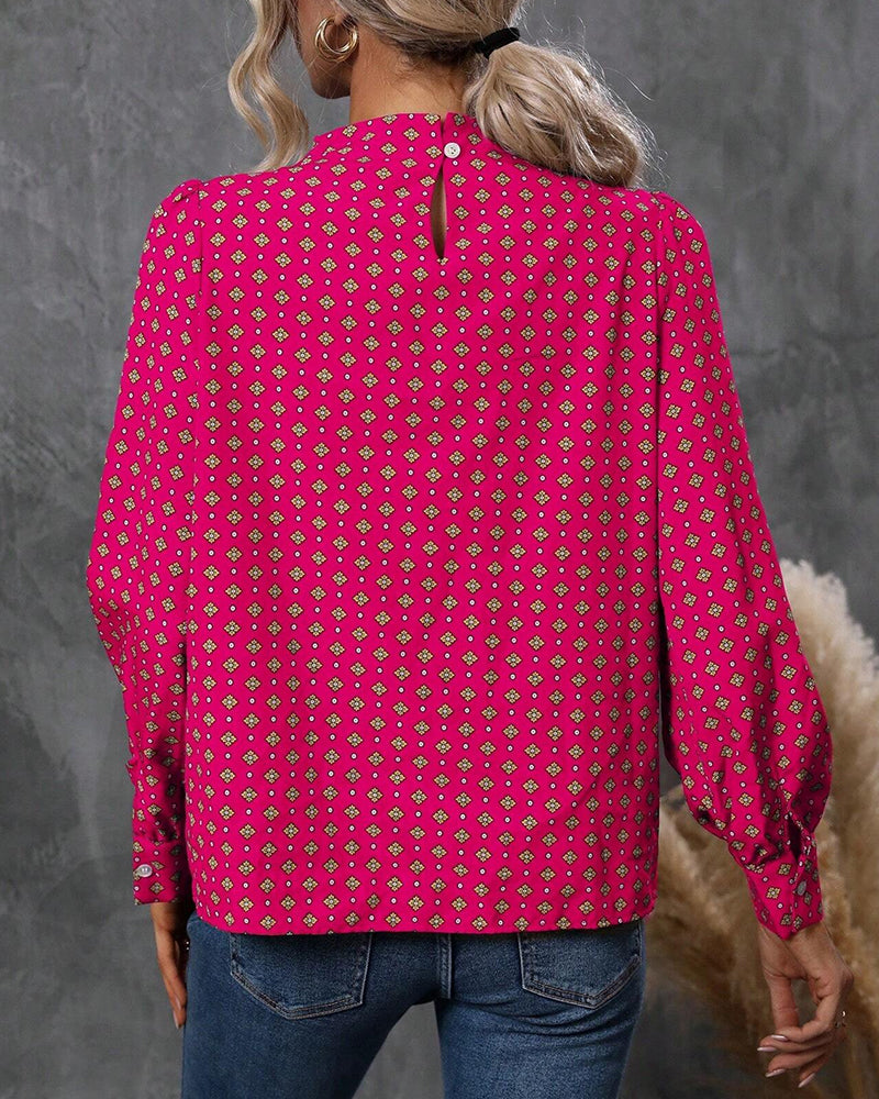 Bluzka w stylu vintage z nadrukiem