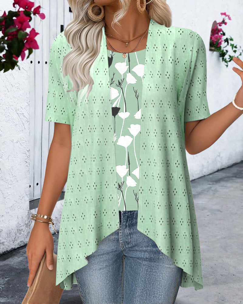 Bluzka dwuczęściowa z nadrukiem