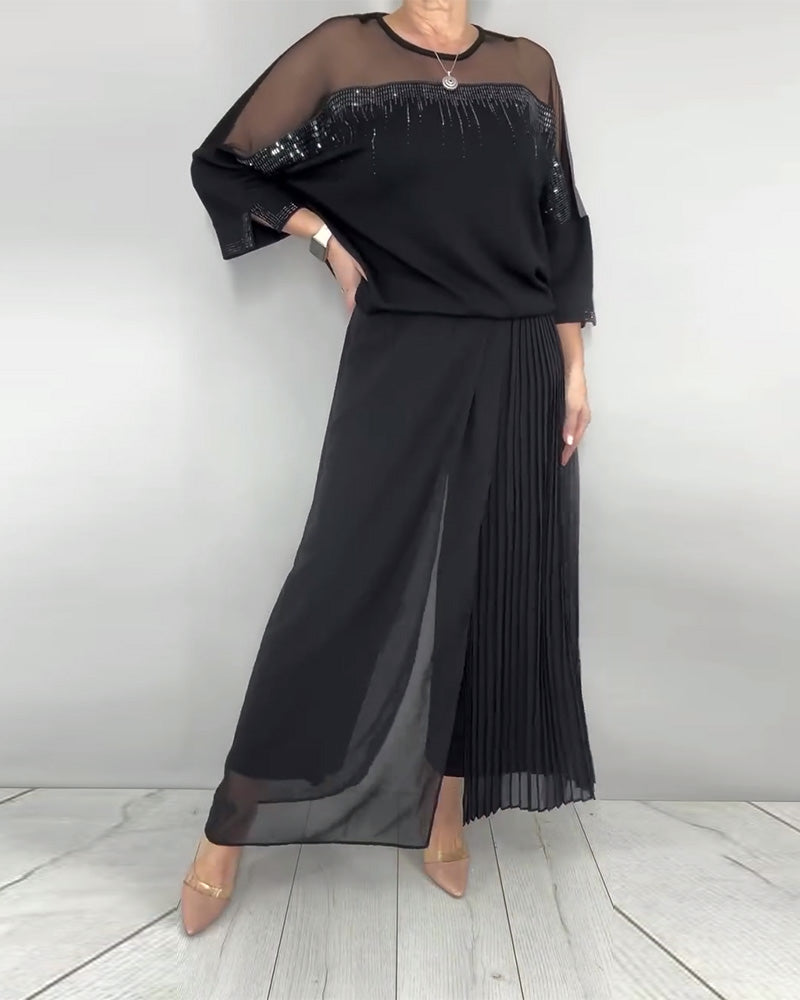 Bluzka z gazy rozcięta luźno