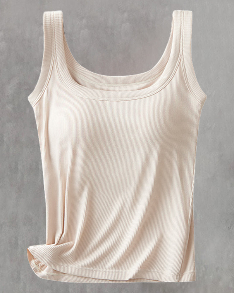 Gładki top z wbudowanym biustonoszem