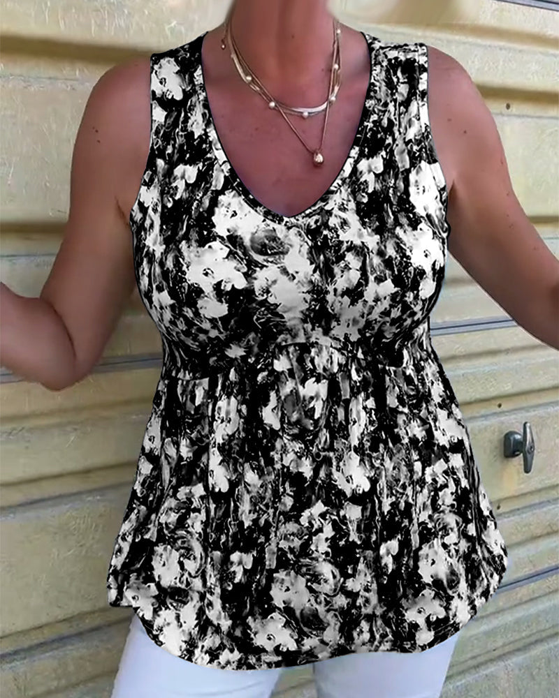 Seksowny, bezrękawnik z nadrukiem