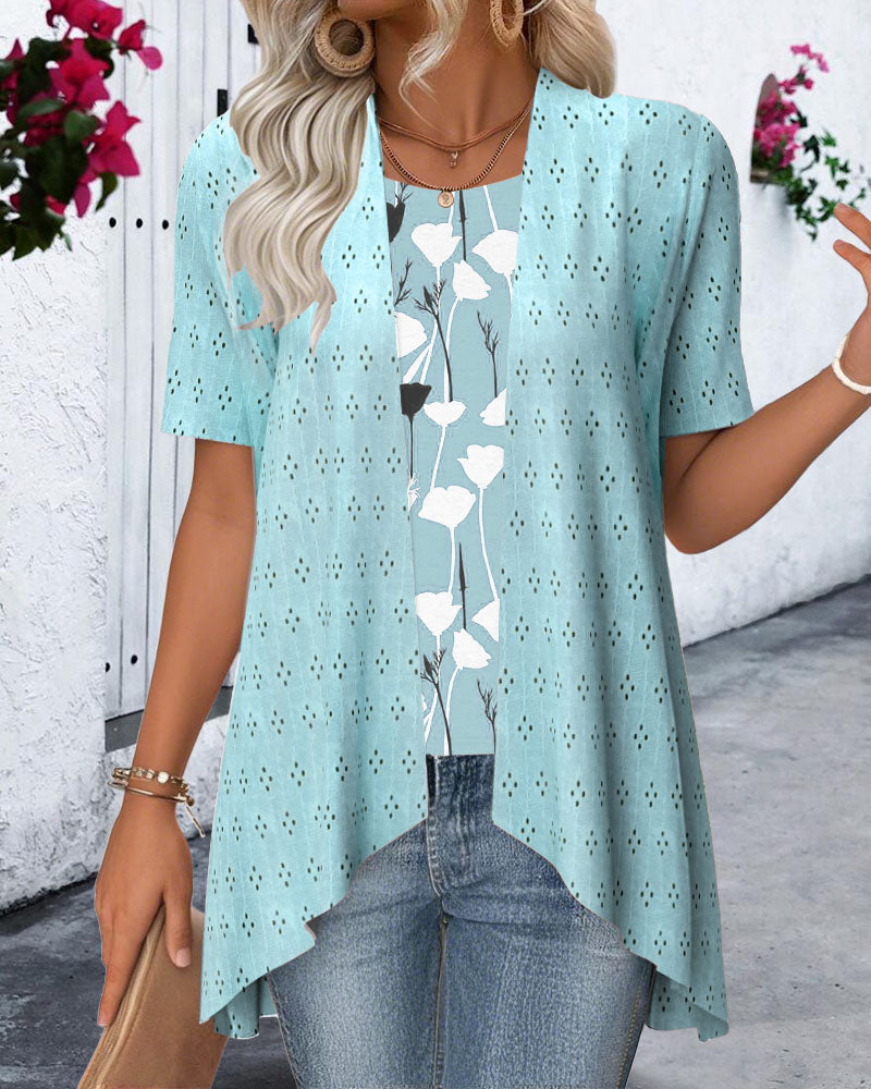 Bluzka dwuczęściowa z nadrukiem