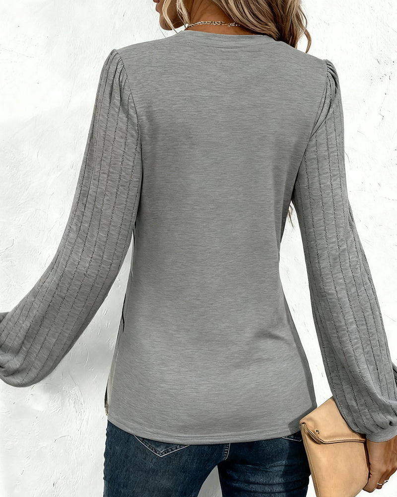 Bluzka w paski z rękawem typu latarnia