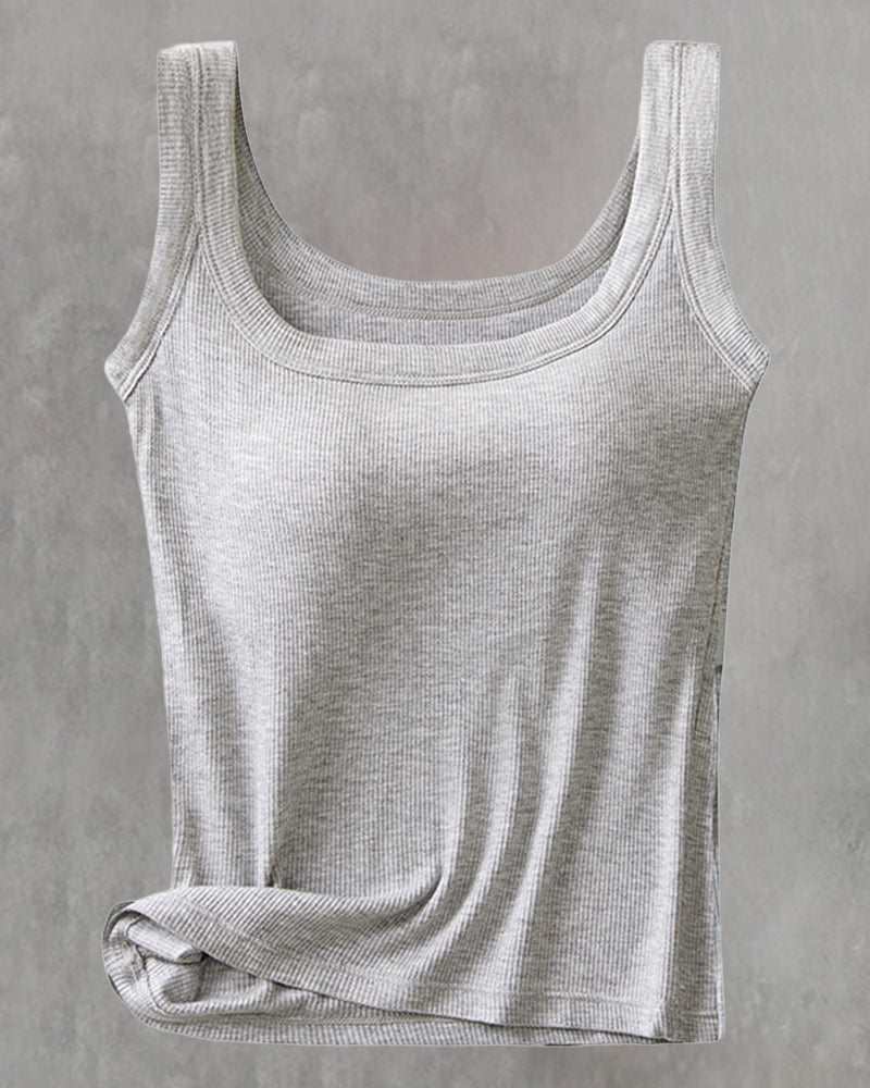 Gładki top z wbudowanym biustonoszem