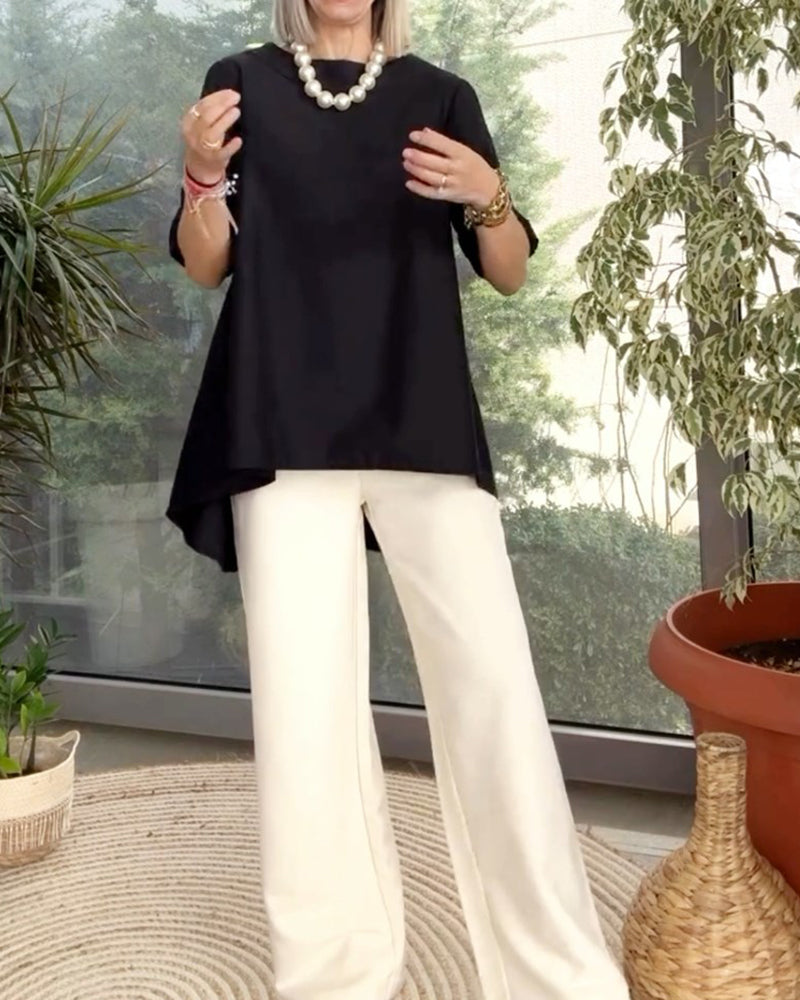 Jednokolorowe bluzki i odzież dojazdowa