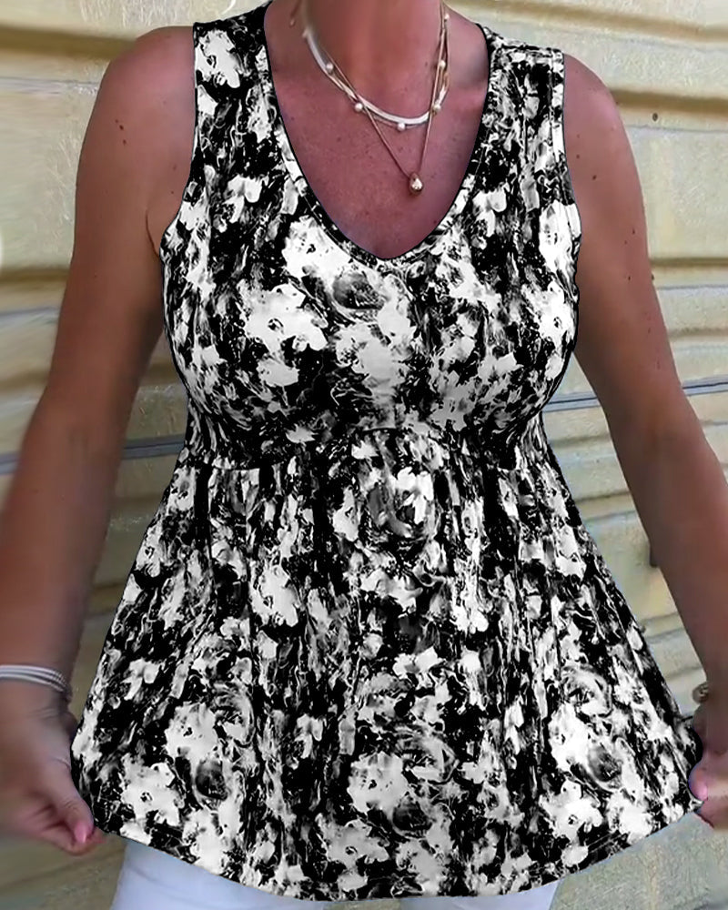 Seksowny, bezrękawnik z nadrukiem