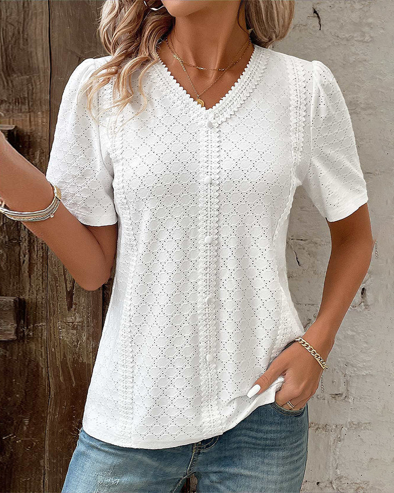 Bluzka z prostymi rękawami