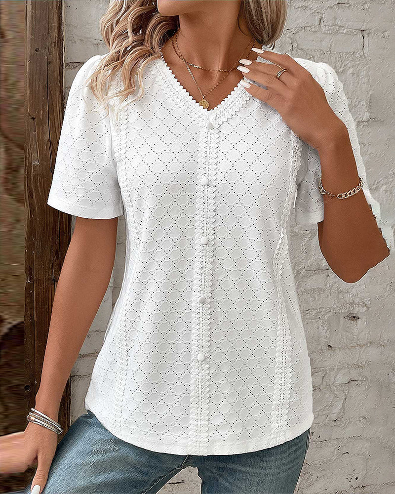 Bluzka z prostymi rękawami