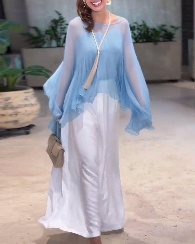 Bluzka o stylowym, gładkim wzorze