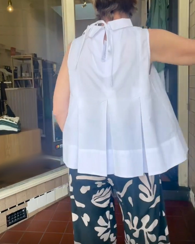 Bluzka bez rękawów prosta prosta