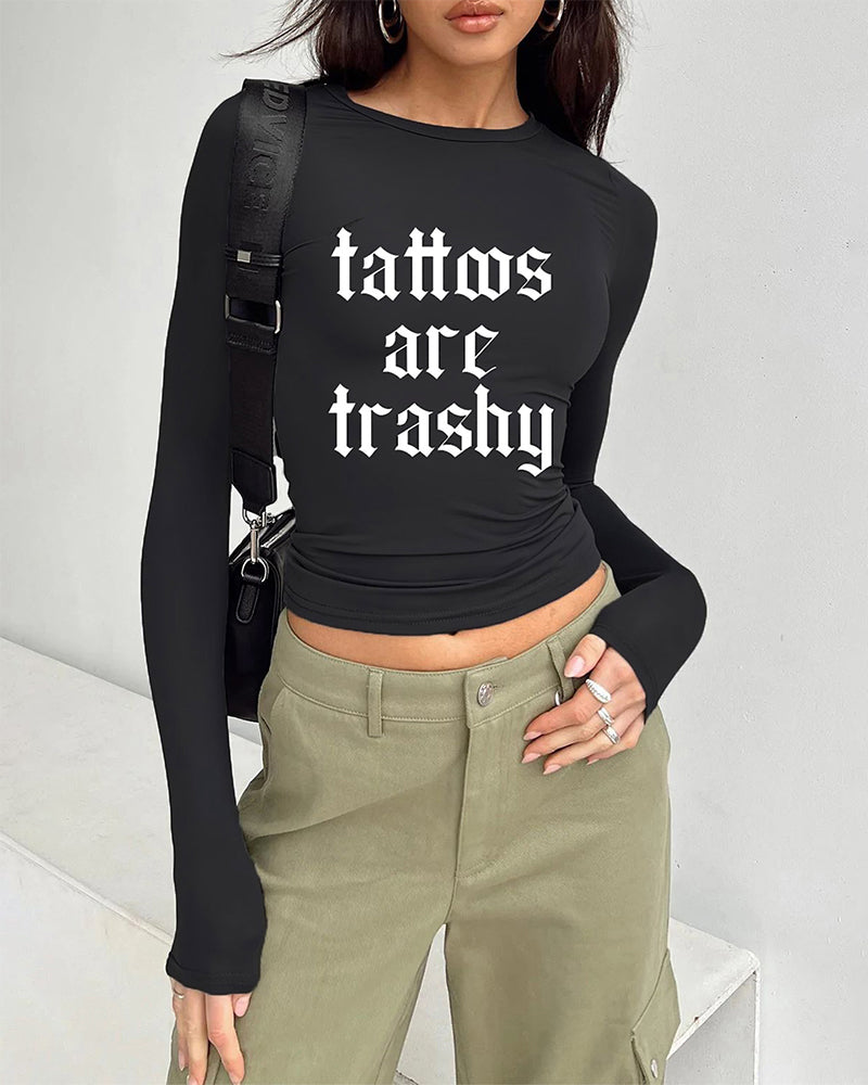 Koszulka z długim rękawem i obcisłym krojem